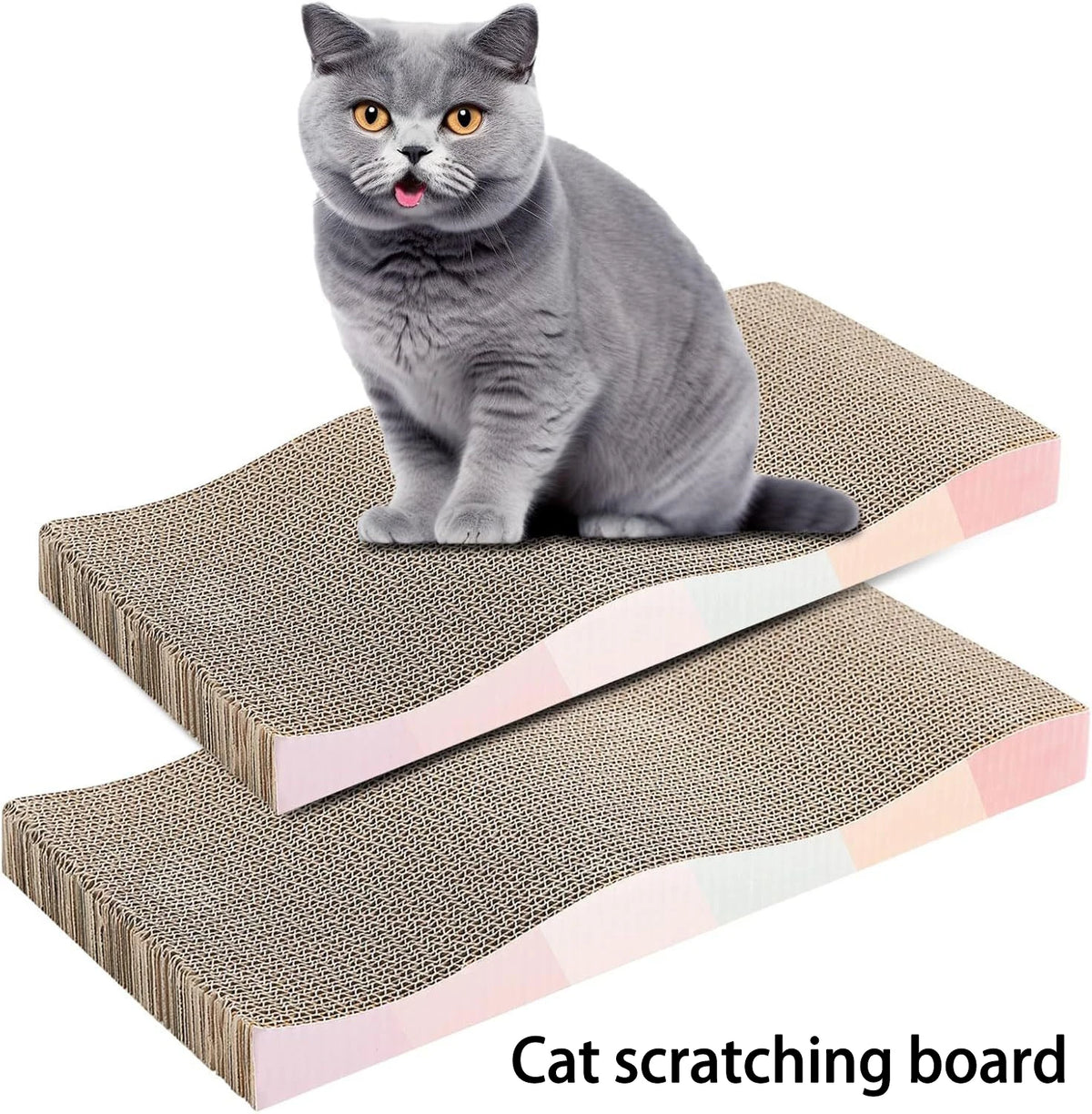 Rascador de cartón corrugado para gatos con formato de descanso