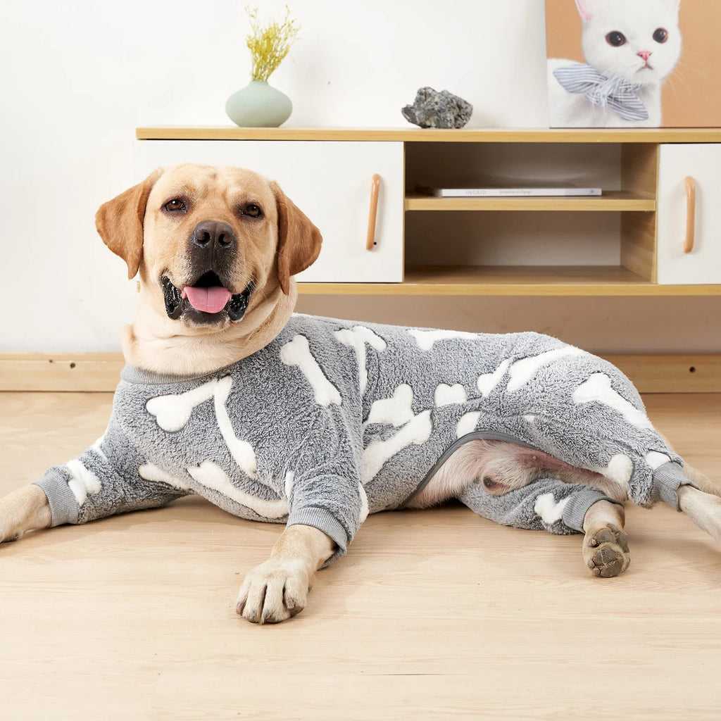 Pijama de polar de cuatro patas para perros