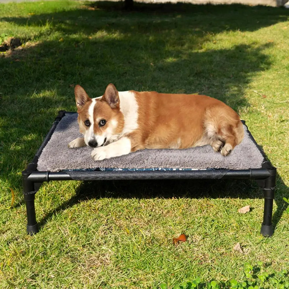 Catre plegable para perros con opción de toldo y almohadón