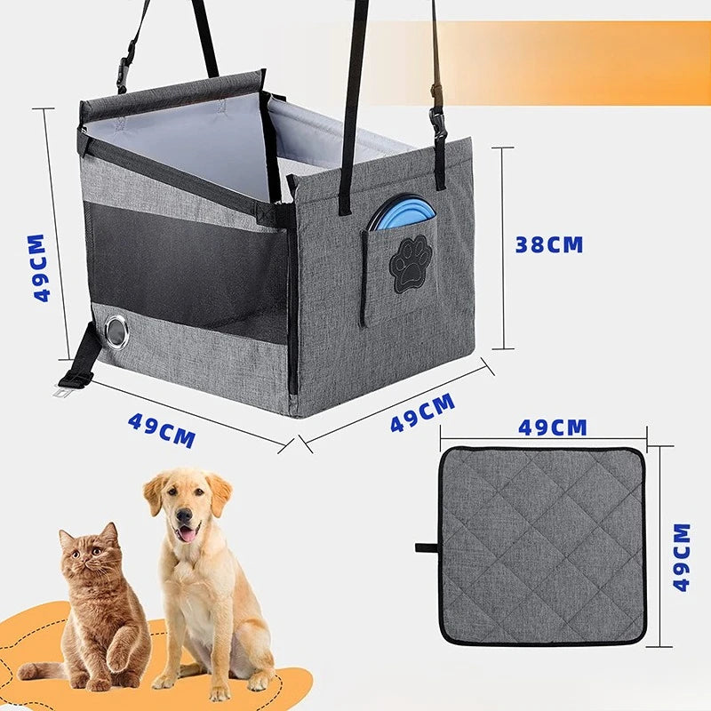 Asiento transportador para perros con malla de ventilación