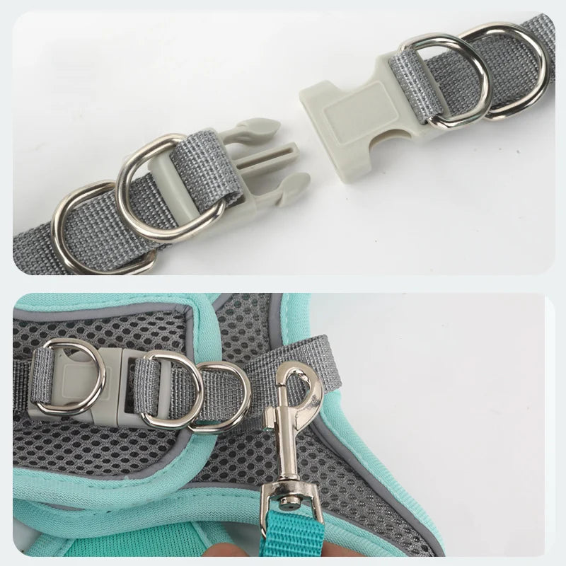Pretal chaleco reflectivo con correa para perros pequeños