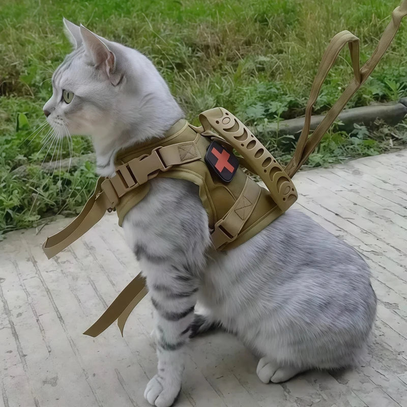 Pretal chaleco ajustable para gatos con malla suave