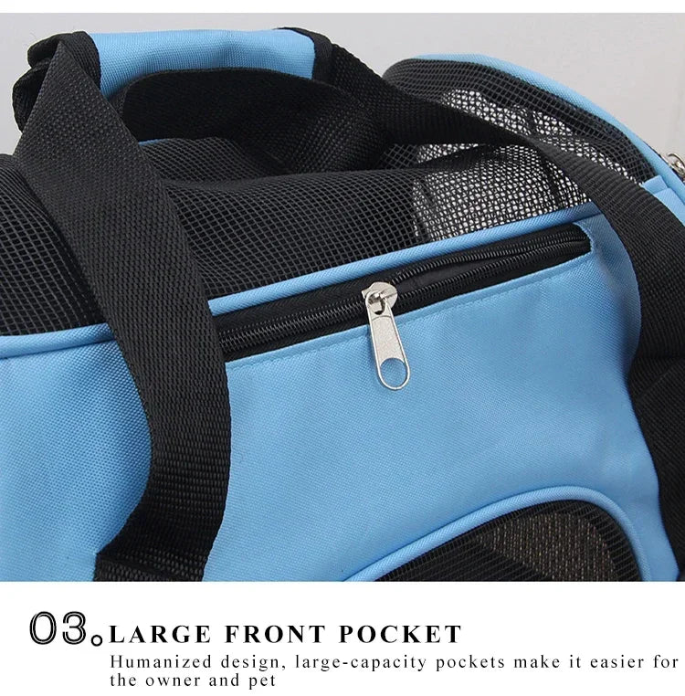 Bolso transportador plegable de nylon con ventilación