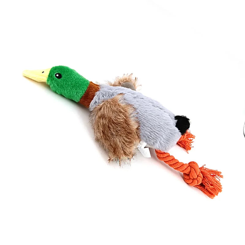 Pato de peluche con sonido para perros
