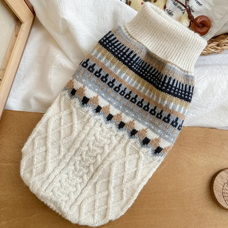 Suéter estampado de estilo vintage para perros