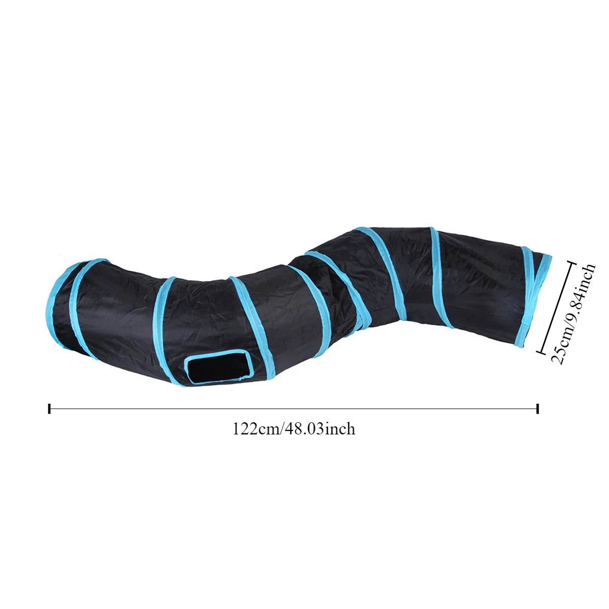 Túnel plegable de tela para juego y escondite de gatos