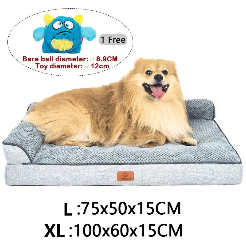 Cama rectangular para perros con cubierta desmontable