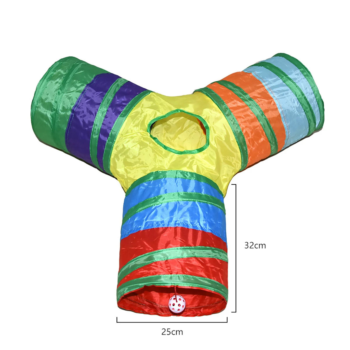 Túnel plegable de tela para juego y escondite de gatos
