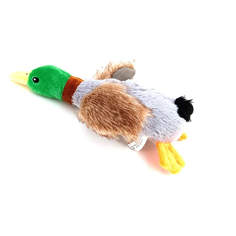 Pato de peluche con sonido para perros